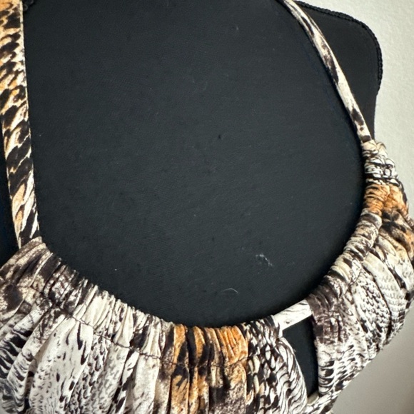 Mary L Couture Halter Dress Animal Print High-lo Size 6 - Picture 2 of 9